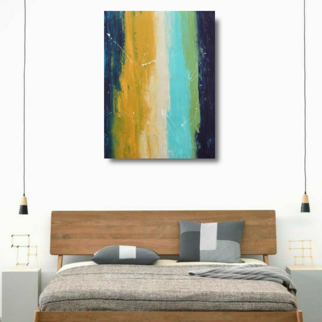 Journey Handmade Acrylic on Canvas Abstract Wall Painting - Deczo