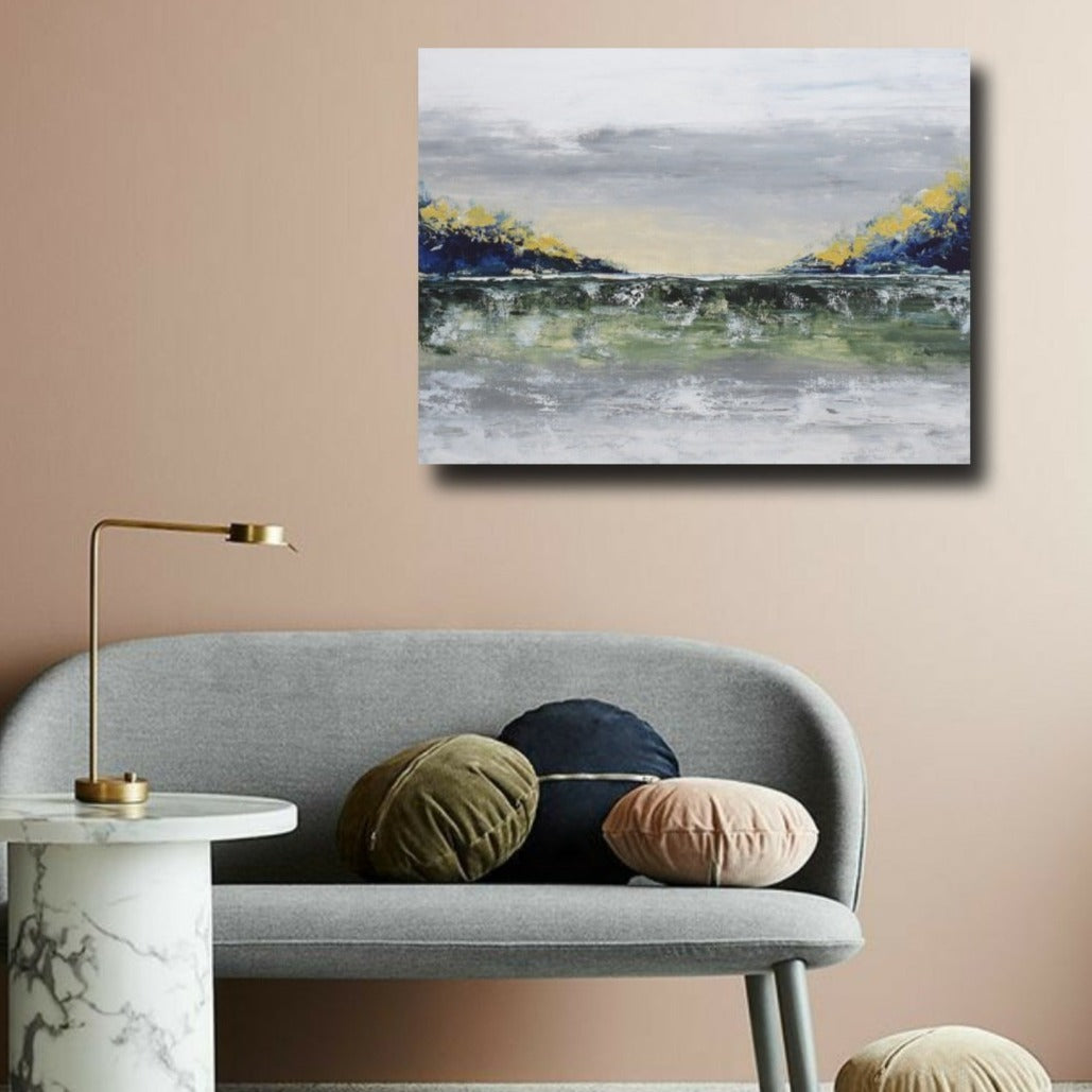 Living on the Edge  Handmade Acrylic on Canvas Wall Painting - Deczo