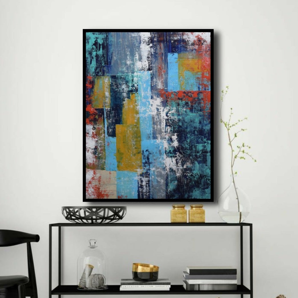 Clusters, Acrylic on Canvas, Handmade Wall Painting - Deczo