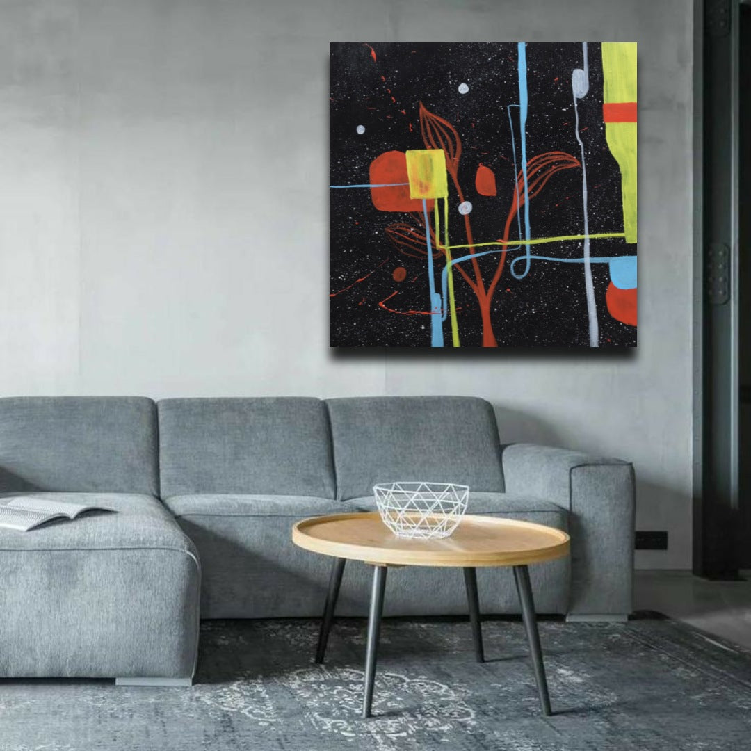 Parallel universe, Handmade Canvas Painting : 23x23 inches - Deczo