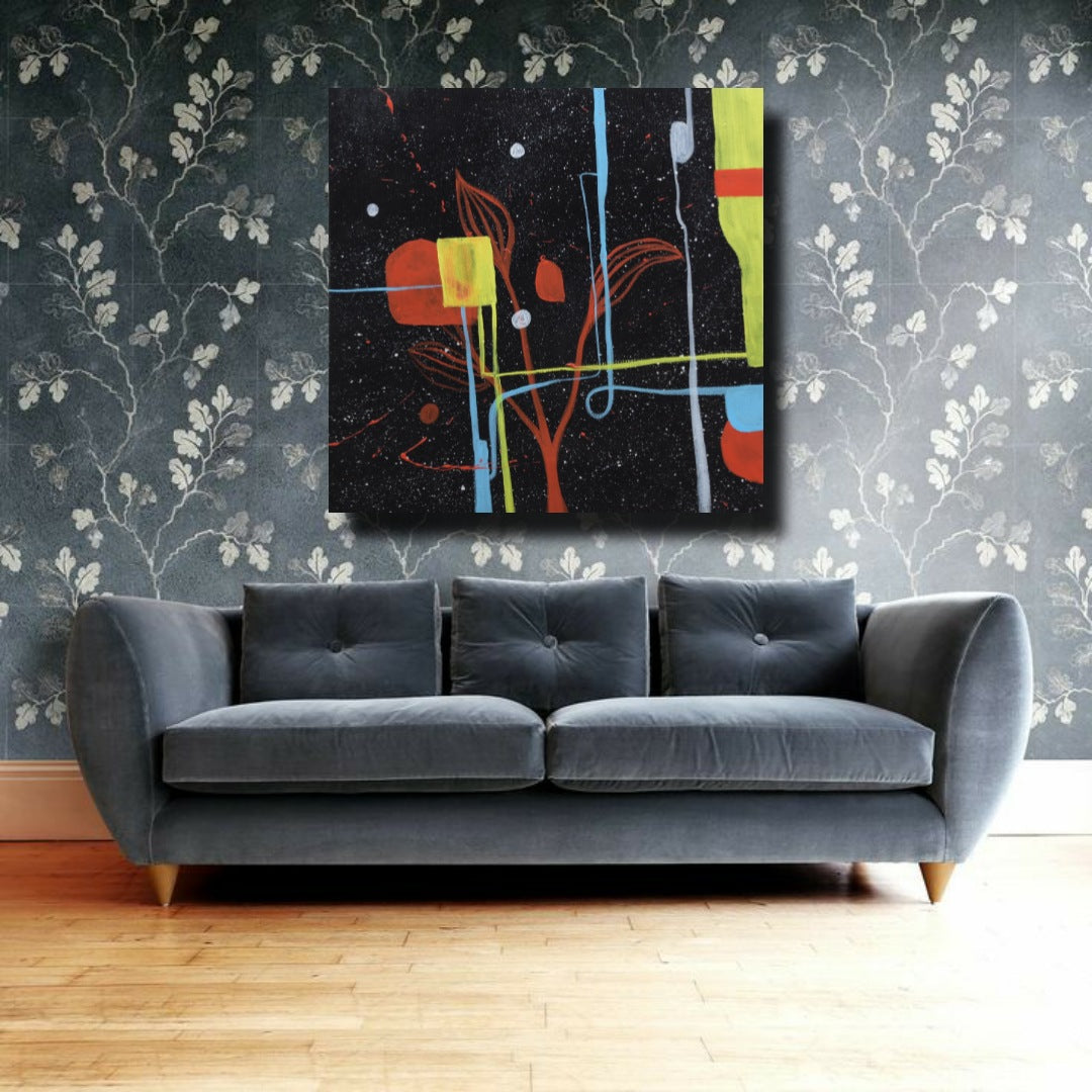 Parallel universe, Handmade Canvas Painting : 23x23 inches - Deczo