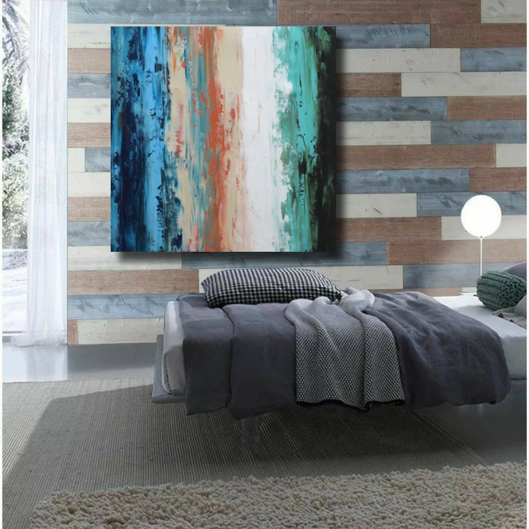 Rapturous, Handmade Canvas Painting : 23x23 inches - Deczo