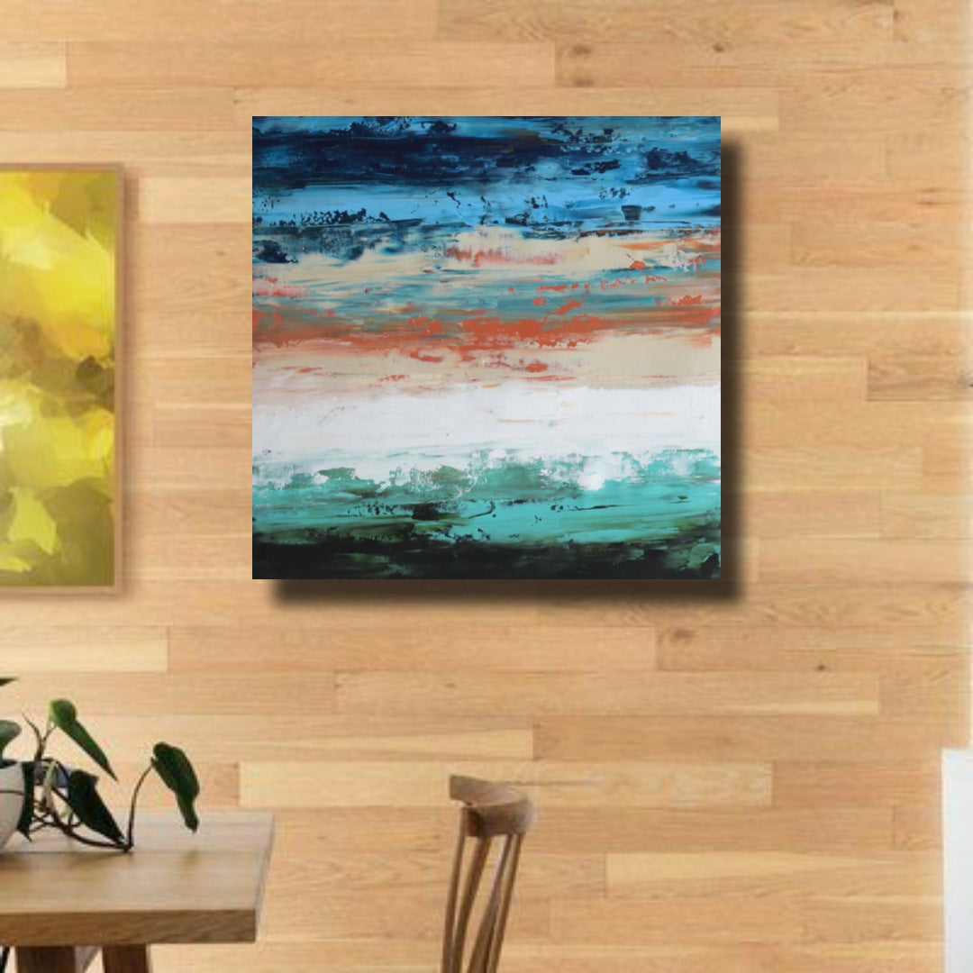 Rapturous, Handmade Canvas Painting : 23x23 inches - Deczo