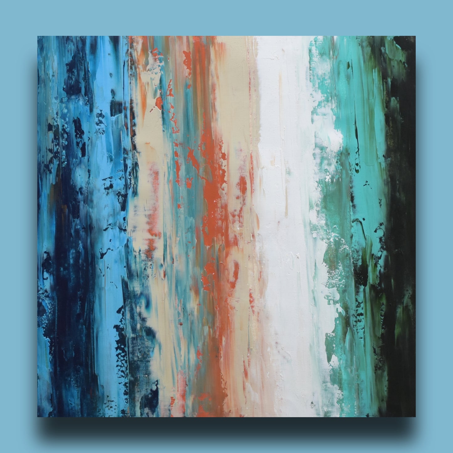 Rapturous, Handmade Canvas Painting : 23x23 inches - Deczo