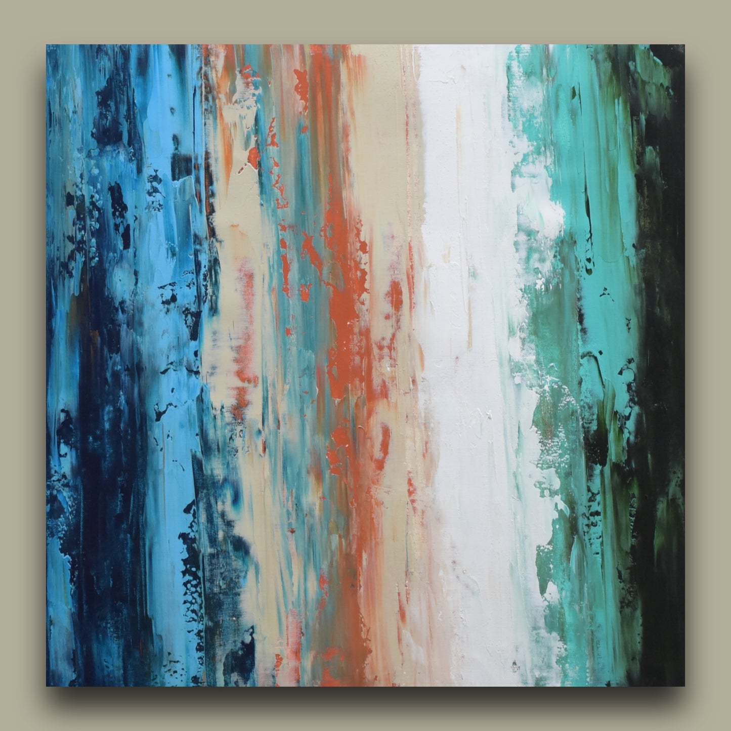 Rapturous, Handmade Canvas Painting : 23x23 inches - Deczo