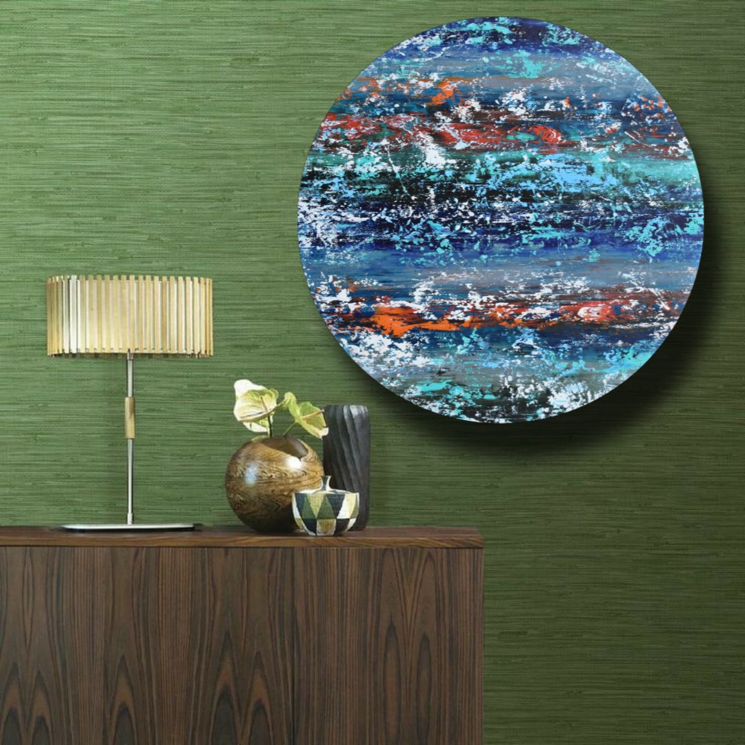 At the Beginning , Acrylic on Canvas, Handmade, Wall Painting - Deczo