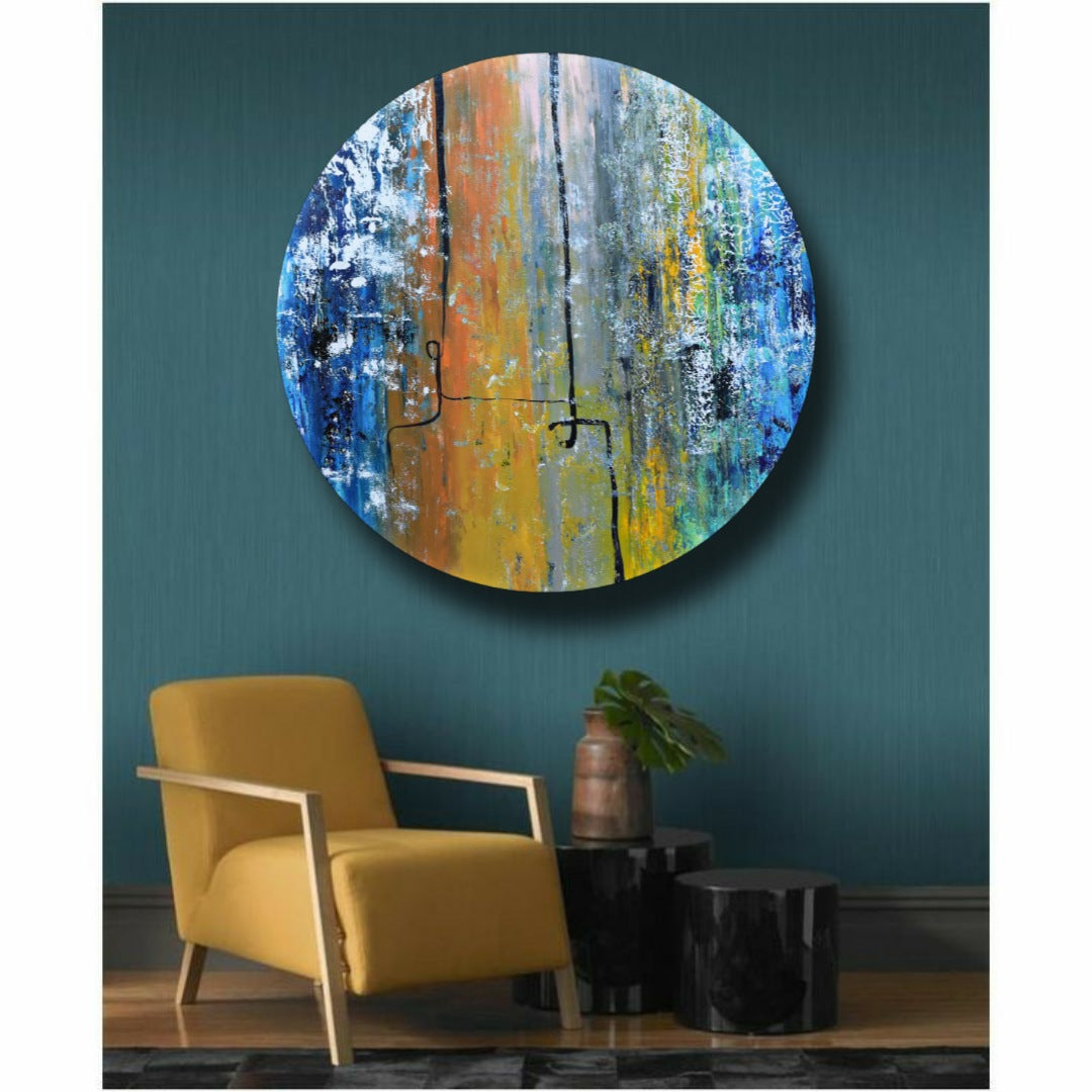 Right Here Waiting , Acrylic on Canvas, Handmade, Wall Painting - Deczo