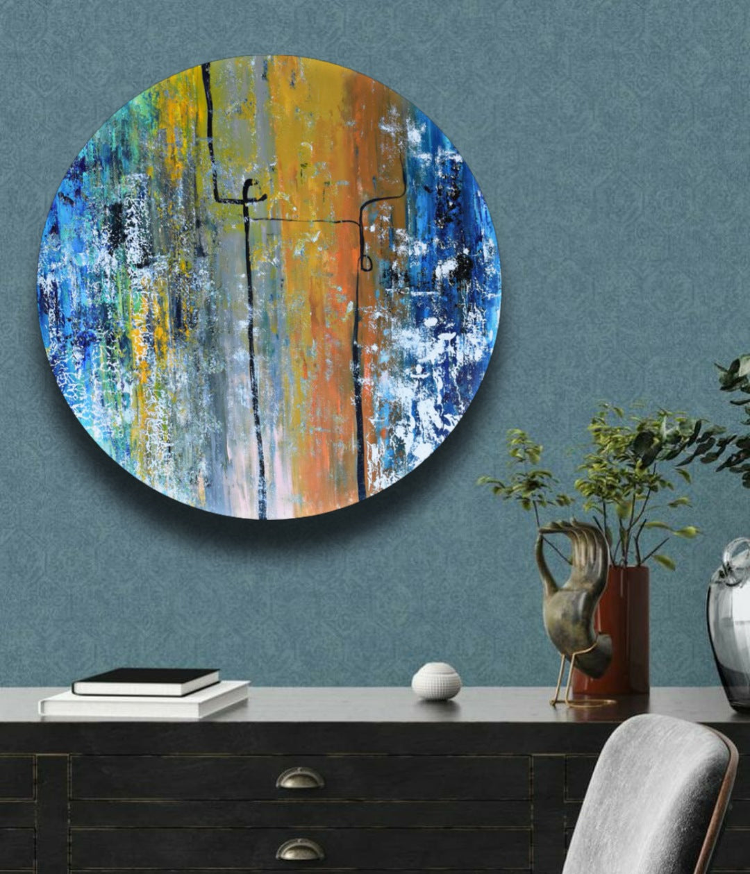 Right Here Waiting , Acrylic on Canvas, Handmade, Wall Painting - Deczo