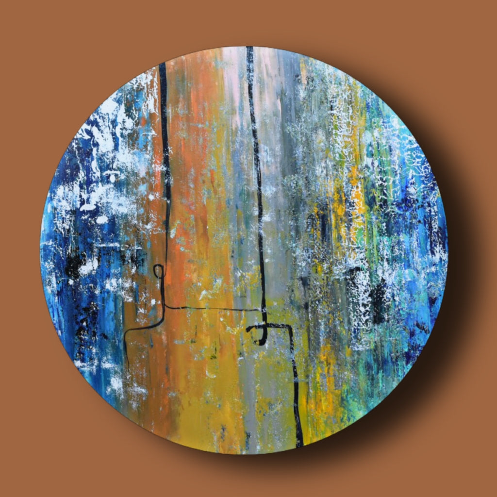 Right Here Waiting , Acrylic on Canvas, Handmade, Wall Painting - Deczo