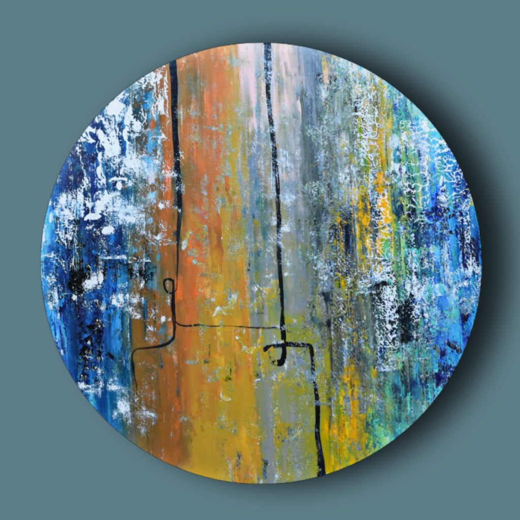 Right Here Waiting , Acrylic on Canvas, Handmade, Wall Painting - Deczo