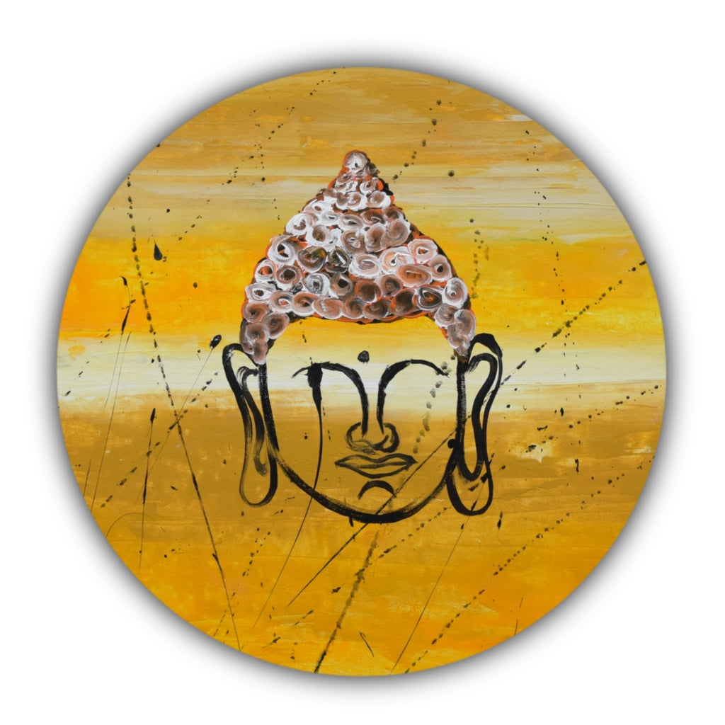 The Rising, Acrylic on Canvas, Handmade, Round Wall Painting - Deczo