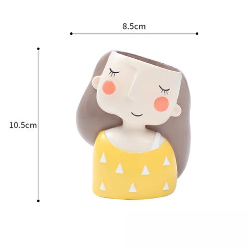 Relaxing Girl Resin Succulent Pot - Deczo