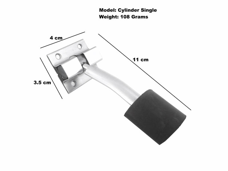 Pack of 4 Steel Lite 4 Inches Door Mounted Door Stopper - Deczo