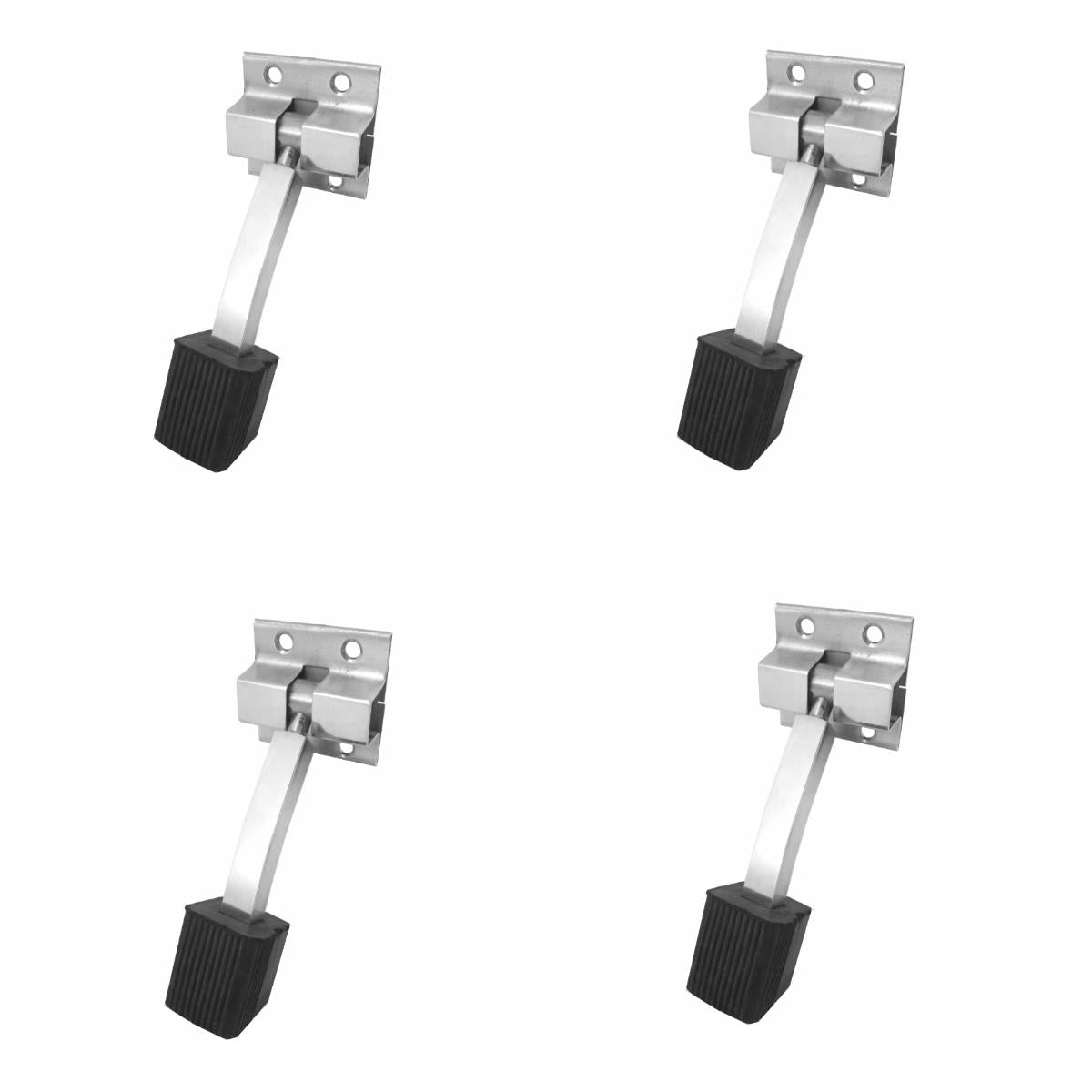 Pack of 4 Steel made Square Leg 4 Inches Door Mounted Door Stopper - Deczo