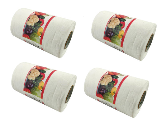 Set of 4 Extra Soft  Washable Kitchen Tissue Towel Roll - Deczo