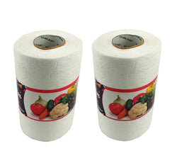 Set of 2 Extra Soft  Washable Kitchen Tissue Towel Roll - Deczo