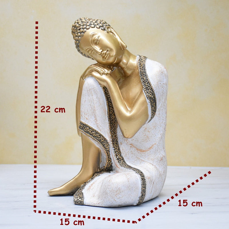 Resting Buddha Statue: 22 CM, Golden