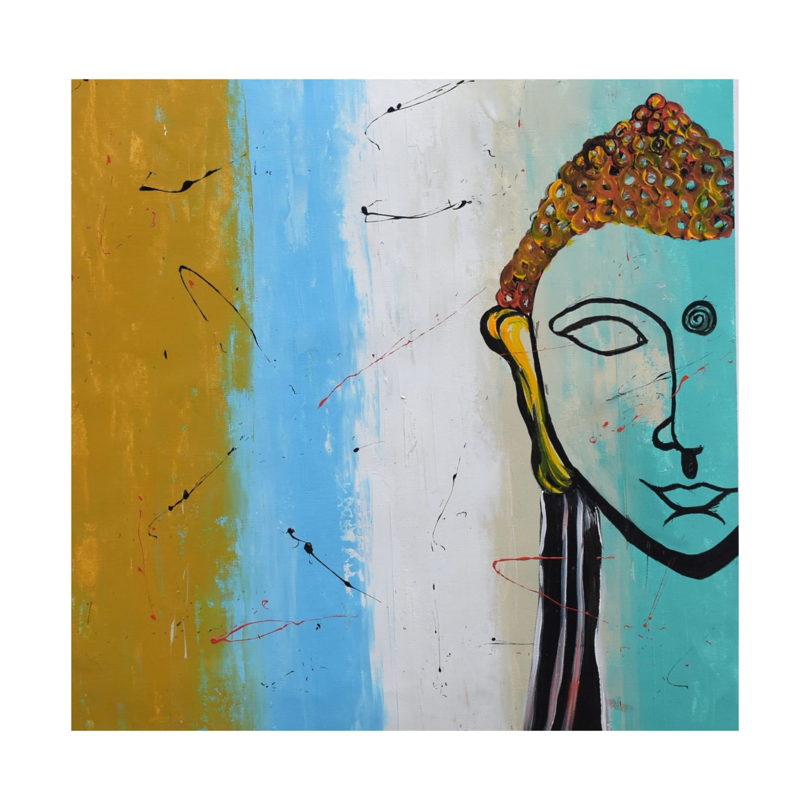 The Awakening, Acrylic on Canvas, Handmade Wall Painting 23x23 inches - Deczo