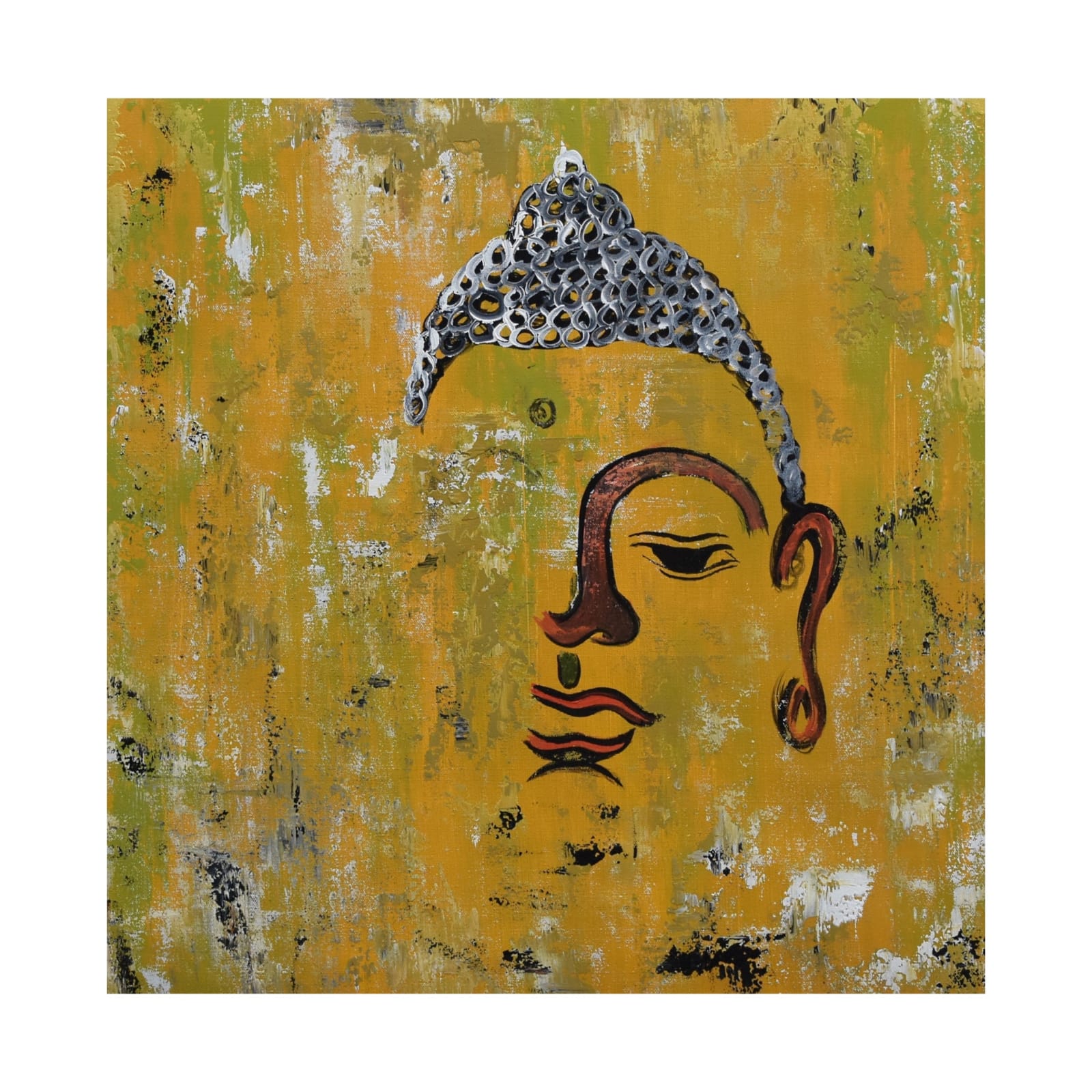 The Awakening 2, Acrylic on Canvas, Handmade Wall Painting :23x23 inches - Deczo