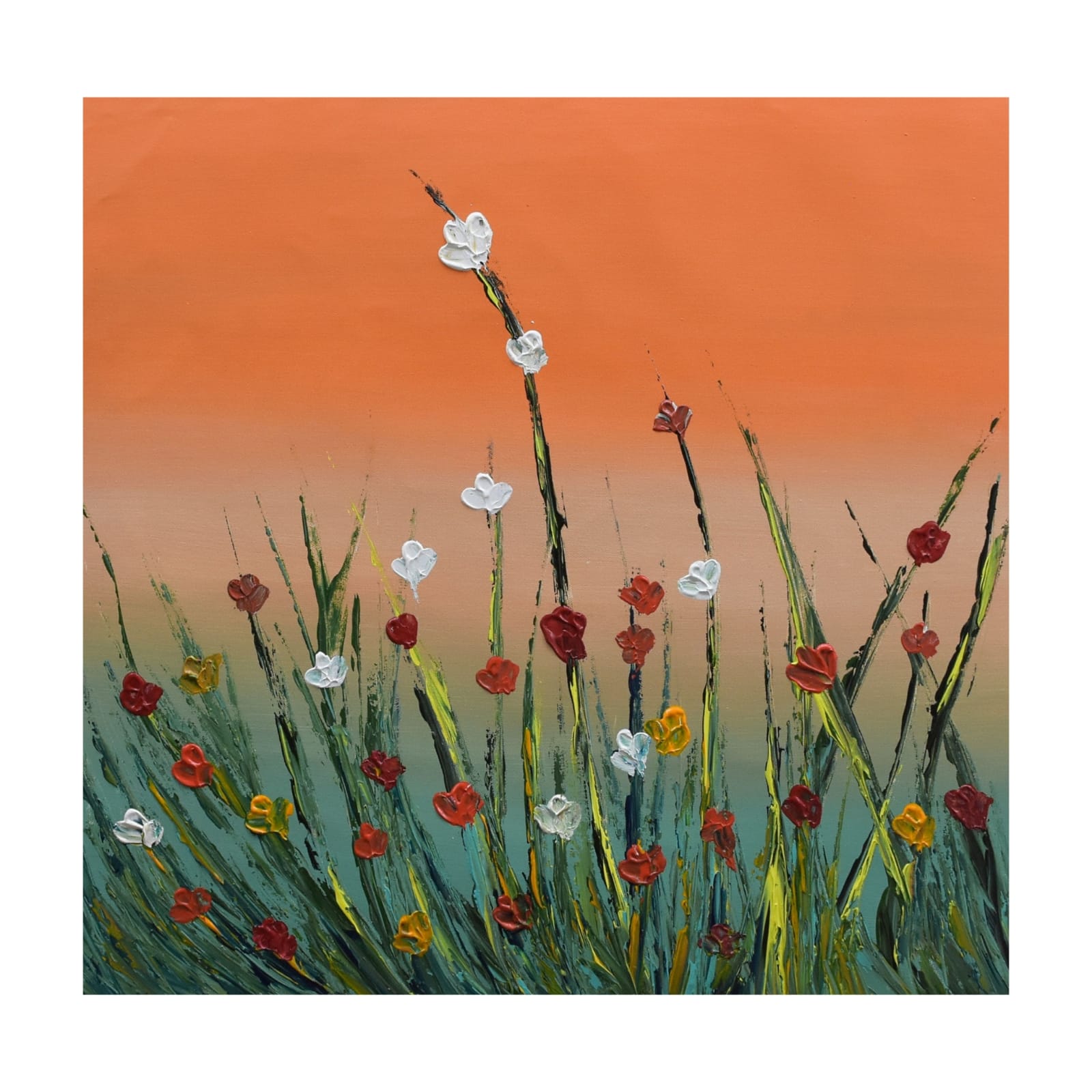 Meadows, Acrylic on Canvas, Handmade Wall Painting - Deczo