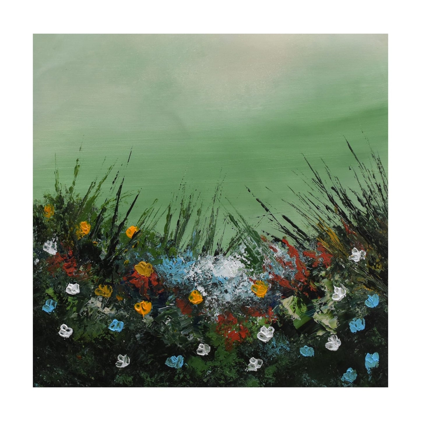 Meadows 2, Acrylic on Canvas, Handmade Wall Painting - Deczo
