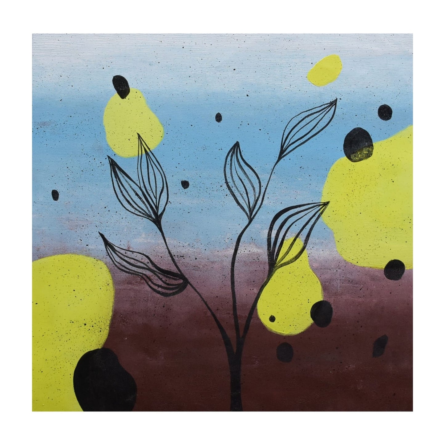 Spirit of Nature, Acrylic on Canvas, Handmade Wall Painting: 23x23 inches - Deczo