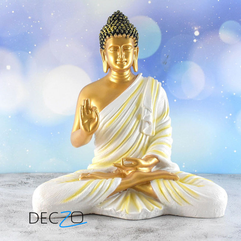 Big Size Meditating Buddha Idol : Golden - Deczo