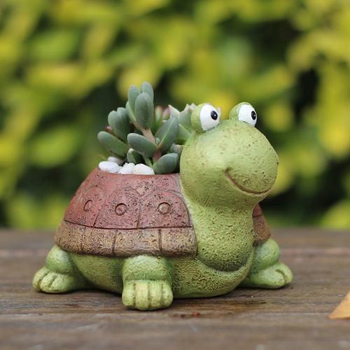 Cute Tortoise Resin Succulent Pot - Deczo