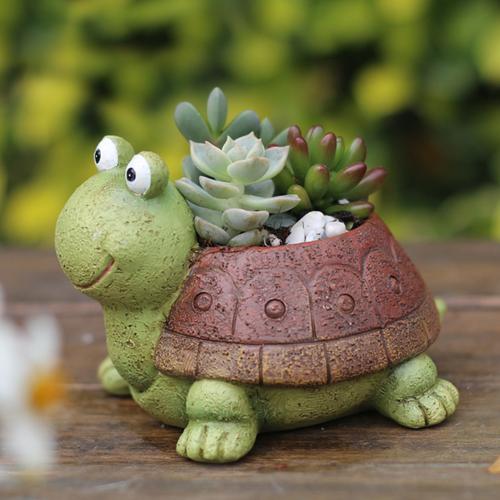 Cute Tortoise Resin Succulent Pot - Deczo