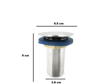 DECZO Basin, Bathroom Sink, Bathtub, Floor, Kitchen Sink Stainless Steel Push Down Strainer  (6.5 cm Set of 1) - Deczo