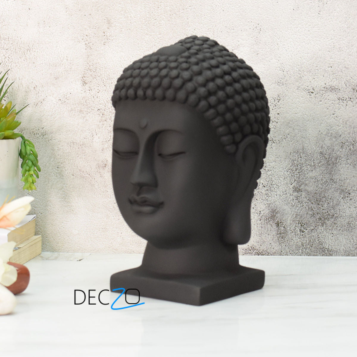 Gracious Buddha Face : Black - Deczo