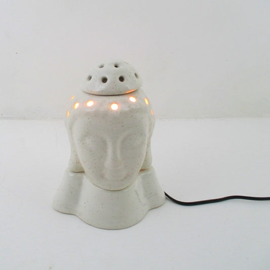 Lord Buddha Shape Ceramic Electrical Night Lamp With Aroma Wax/ Oil Burner - Deczo