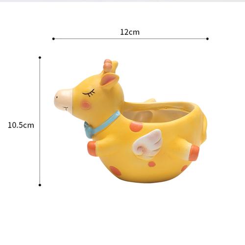Cute Flying Giraffe Resin Succulent Pot - Deczo