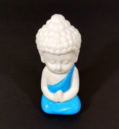 Child Buddha White Base ,Blue Color - Deczo