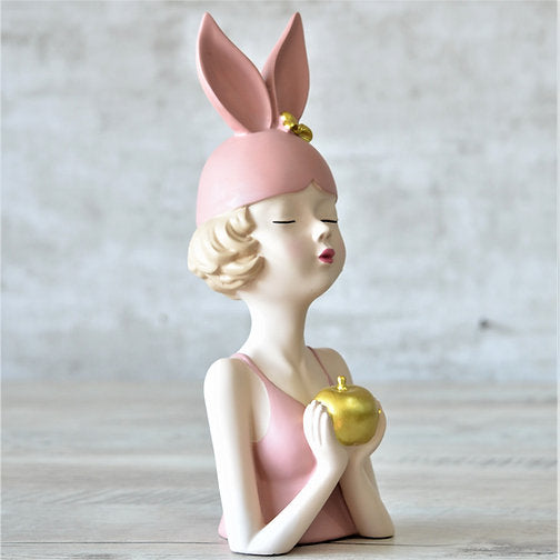 The Girl holding apple : Pink - Deczo