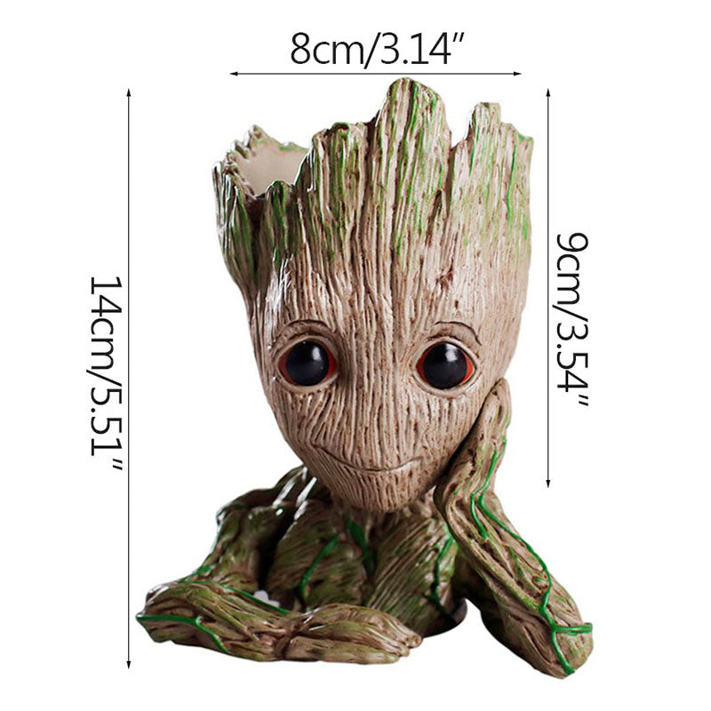 Thinking Groot Resin Planter Pot for Succulents - Deczo