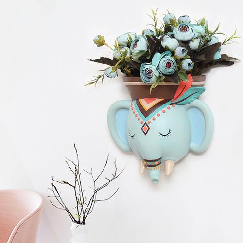 Hanging Tribal Elephant Resin Succulent Pot - Deczo