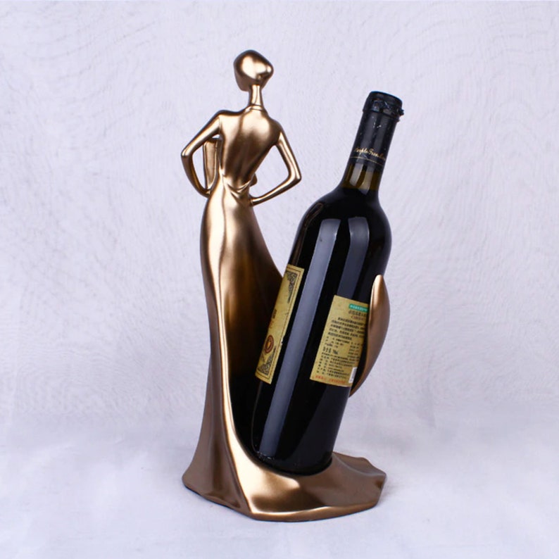 Luxury Lady wine bottle holder : Bronze - Deczo