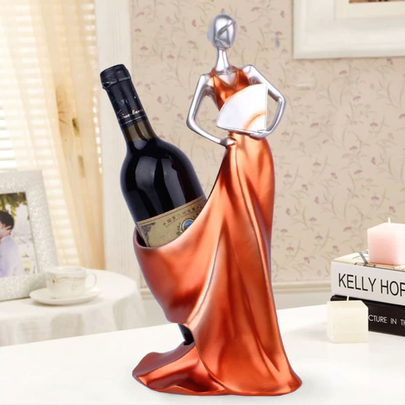 Luxury Lady wine bottle holder : Red - Deczo