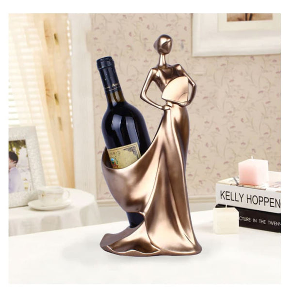 Luxury Lady wine bottle holder : Bronze - Deczo