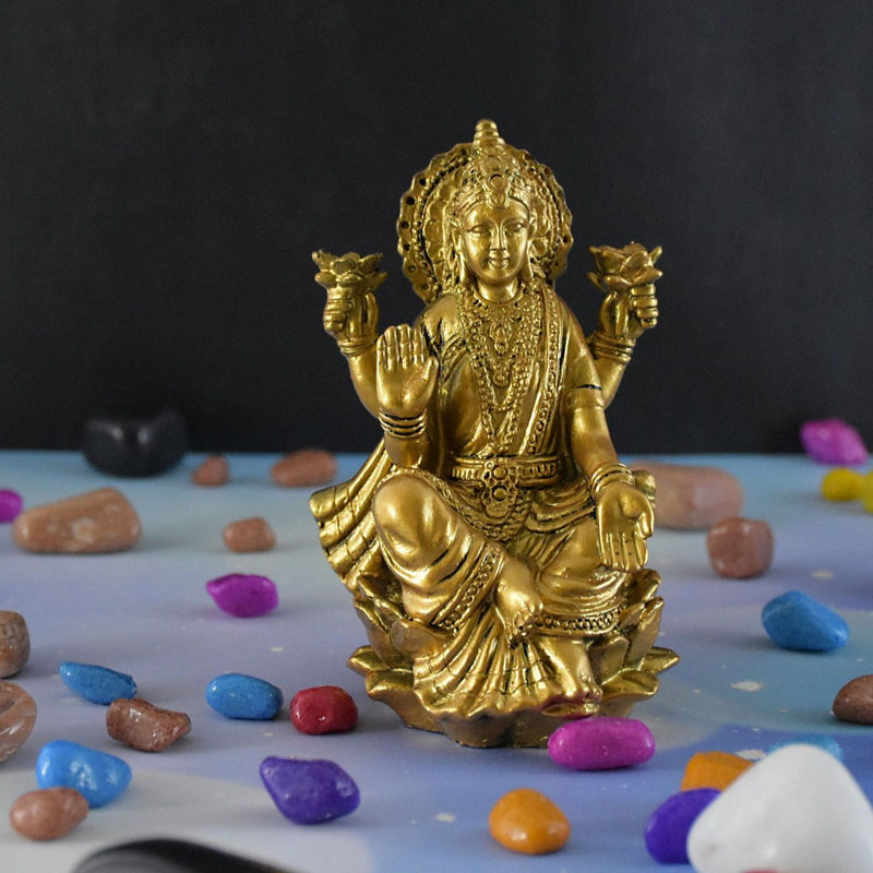 Laxmi Sitting on Lotus - Deczo