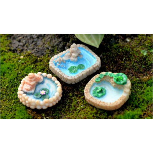 Small pond miniature  for Garden Decor, Garden Tray,Terrariums - Deczo