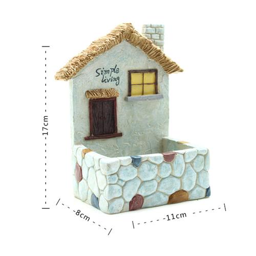 Rocky Hut Resin Succulent Pot - Deczo