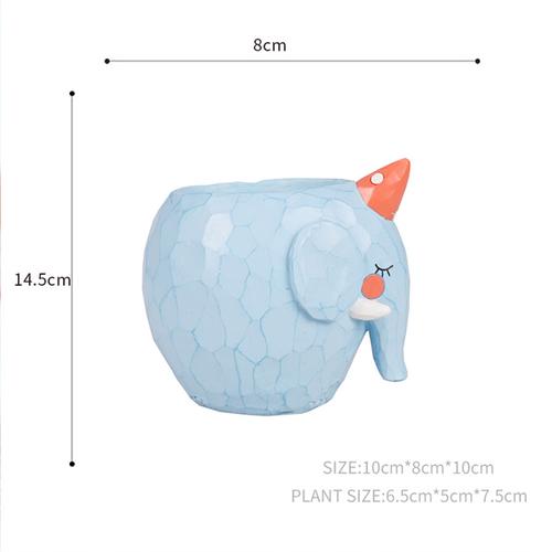 Cute Elephant Resin Succulent Pot - Deczo