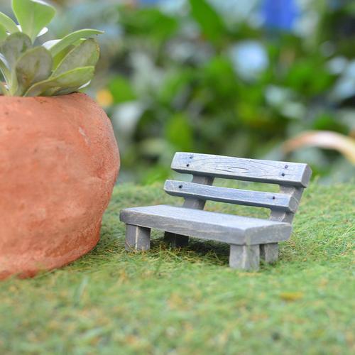 Miniature Rustic Park Bench Decor - Deczo